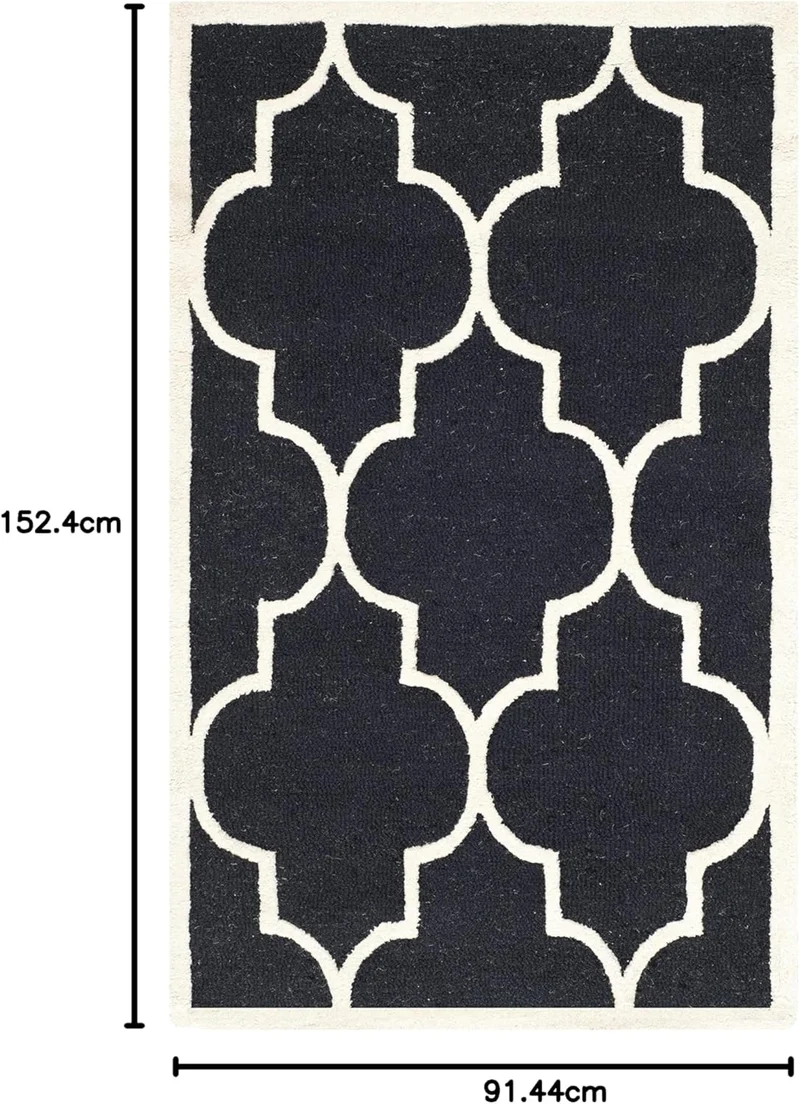 SAFAVIEH Spalier Teppich für Wohnzimmer, Esszimmer, Schlafzimmer - Cambridge Collection, Kurzer Flor