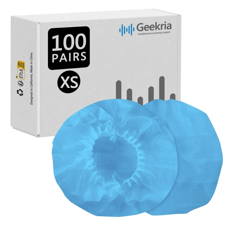 Geekria 100pairs Dehnbare Kopfhörer-Abdeckungen, Einweg-Ohrmuscheln für Telephone Headset, Office He