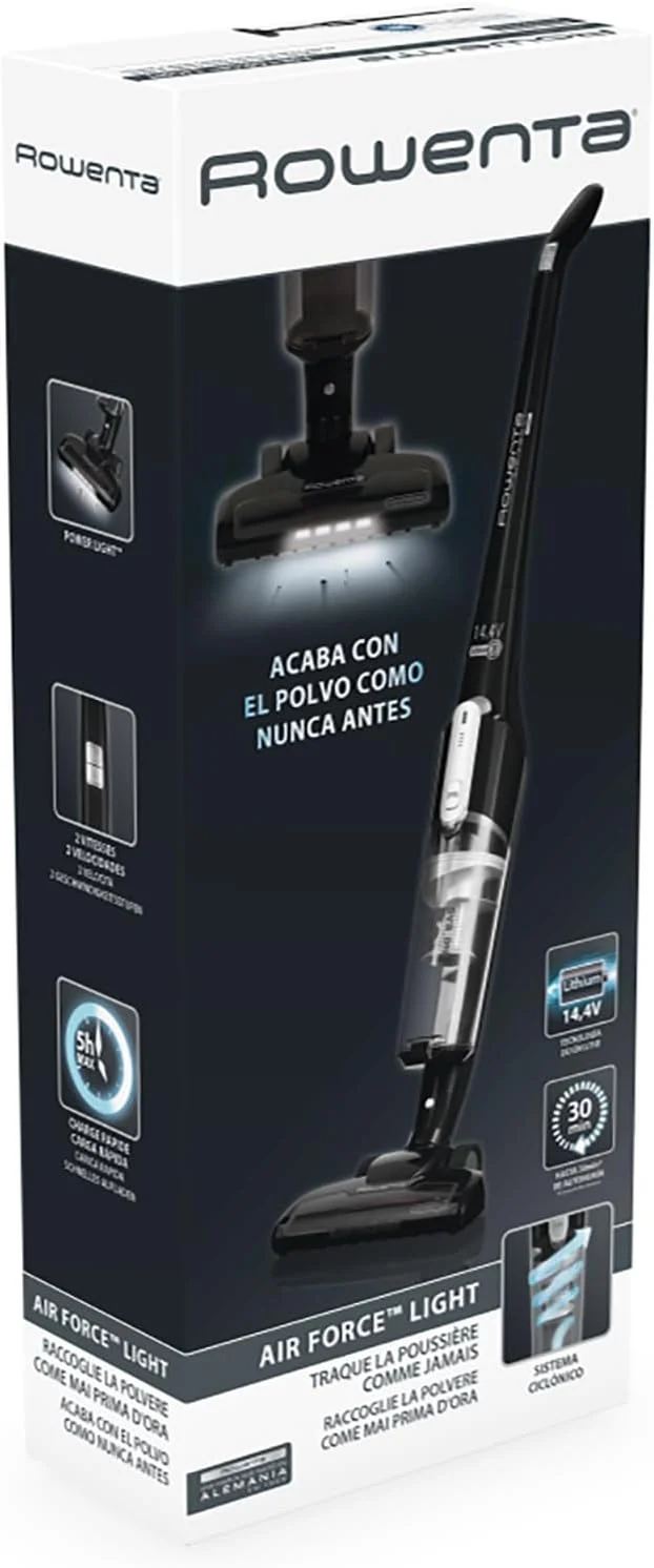 Rowenta Air Force Light Akku Staubsauger kabellos, mit LED- Beleuchtung, 30 Minuten Betriebsdauer, b