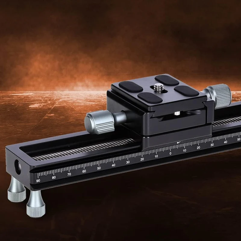 Rollei Makroschlitten, Stabiler Foto/Video Makro-Einstellschlitten für DSLR und System Foto-Kameras.