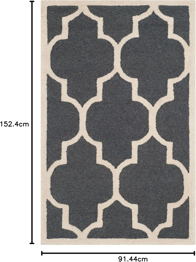 SAFAVIEH Spalier Teppich für Wohnzimmer, Esszimmer, Schlafzimmer - Cambridge Collection, Kurzer Flor