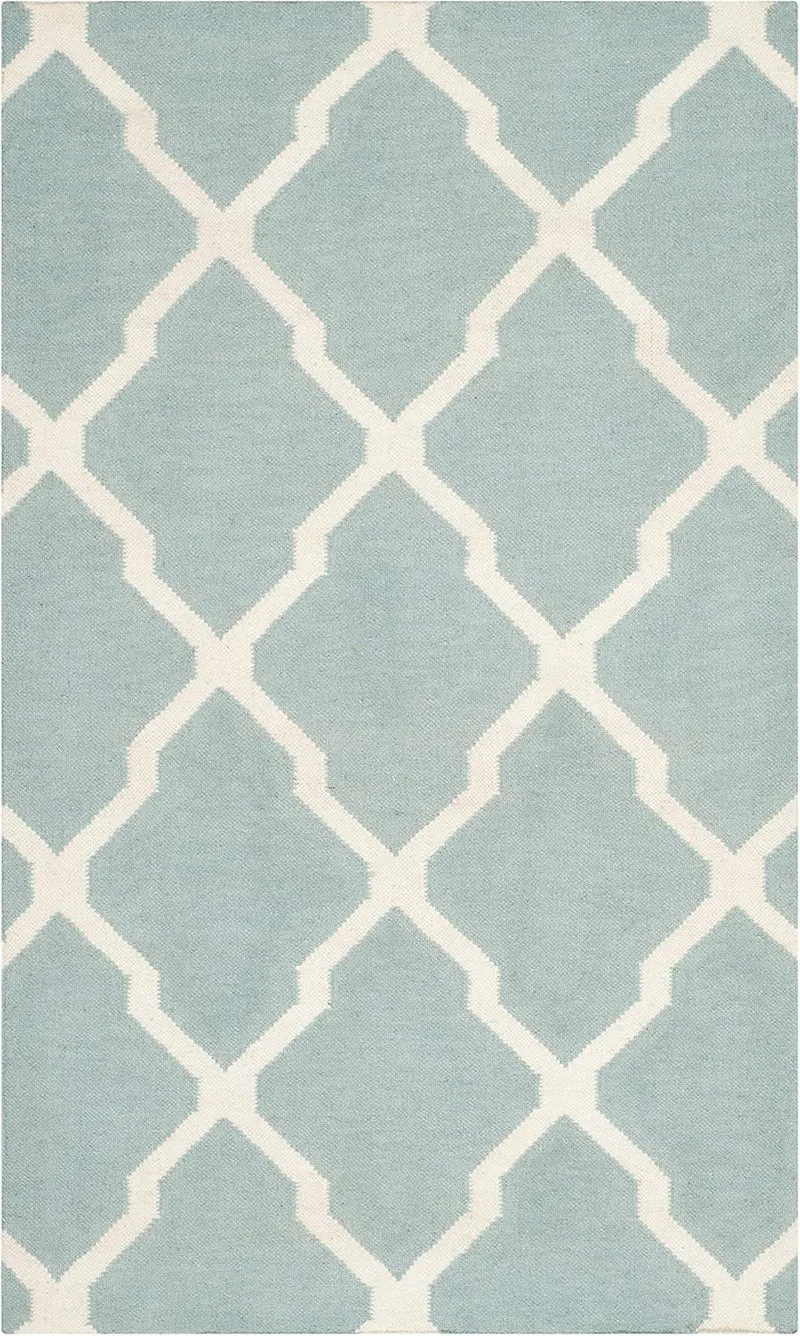 SAFAVIEH Zeitgenössische Teppich für Wohnzimmer, Esszimmer, Schlafzimmer - Dhurrie Collection, Kurze