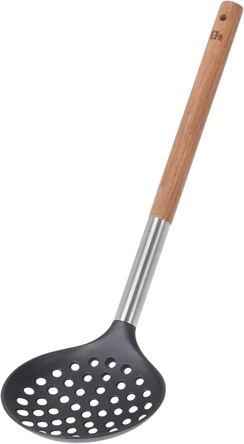 MIJOMA 7-TLG Kochlöffel-Set mit Halter, Griffe aus Akazienholz, Länge 30cm, Küchenutensilien, Back-L