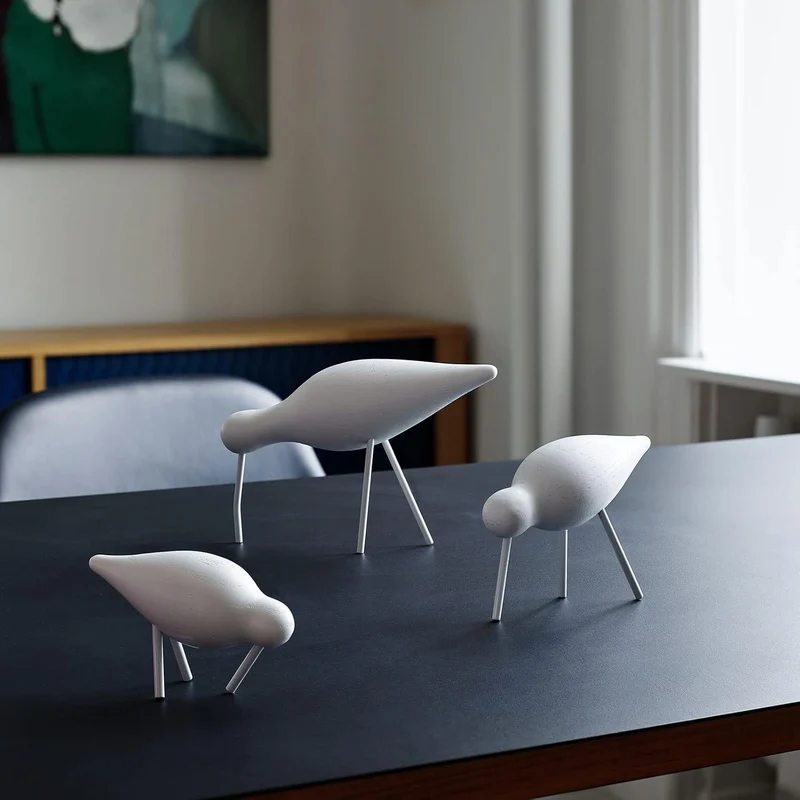 Normann Copenhagen 100167 Deko-Vogel, Holz, Weiss, 15 x 5.5 x 11 cm Weiss 15 x 5.5 x 11 cm, Weiss 15
