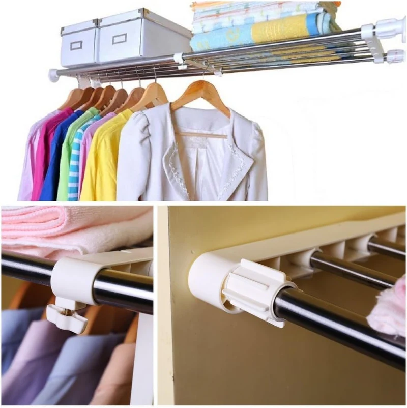 BAOYOUNI Erweiterbar Kleiderschrank Einlegeböden Schrankregal Einstellbare Lagerregal Schrank DIY Or