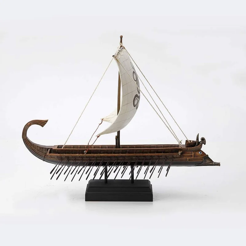 Veronese Design Statue, Motiv: griechische Kraken, Segeltriremes, 27,8 cm hoch, aus gegossenem Kunst