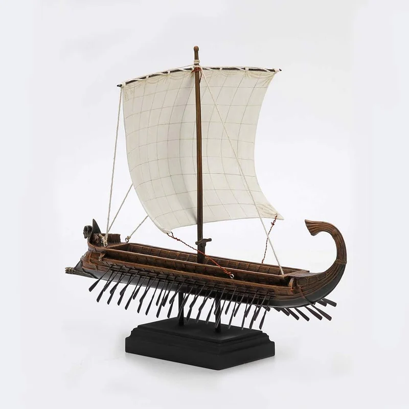 Veronese Design Statue, Motiv: griechische Kraken, Segeltriremes, 27,8 cm hoch, aus gegossenem Kunst