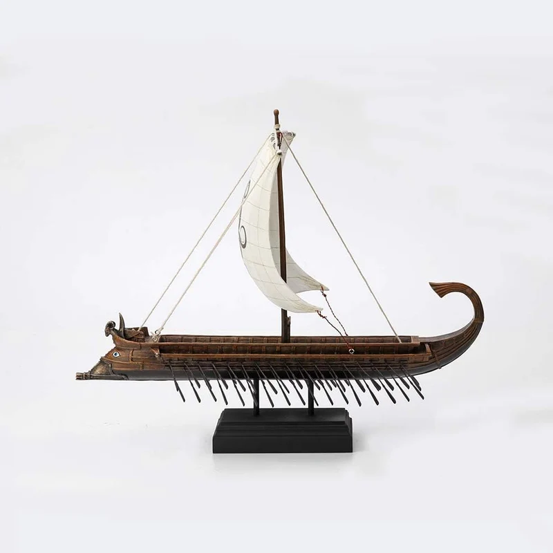 Veronese Design Statue, Motiv: griechische Kraken, Segeltriremes, 27,8 cm hoch, aus gegossenem Kunst