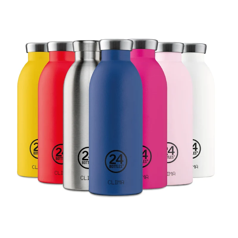 24Bottles Clima Flasche - 330ml/500ml/850ml Thermosflasche mit 100% Versiegeltem Deckel (12 Stunden