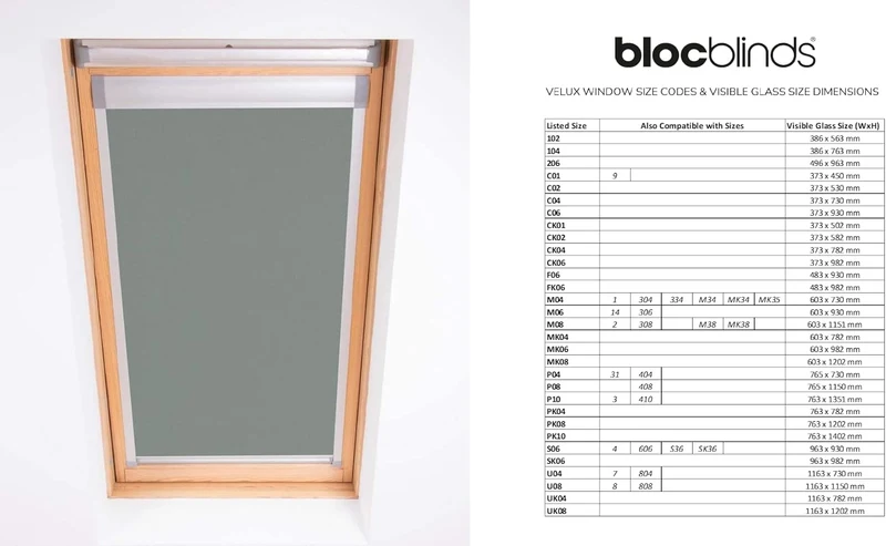 Bloc Skylight Rollo für Velux Dachfenster Blockout, Zinn, CK04 CK04 Für Velux Dachfenster Pewter, CK