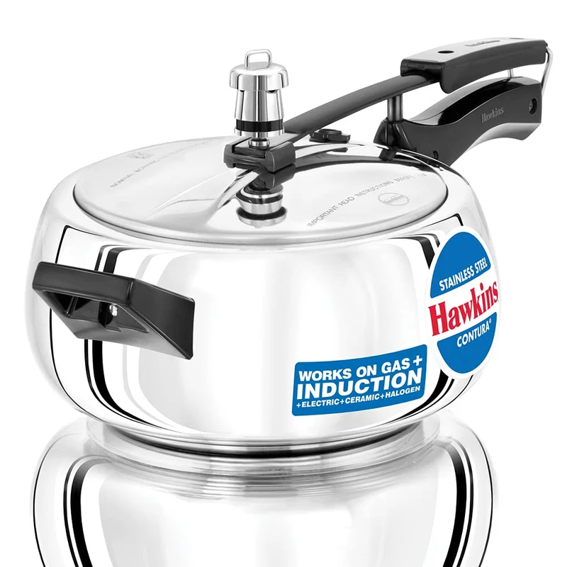 Hawkins SSC35 Schnellkochtopf aus Edelstahl, 3,5 l, silberfarben 3.5 Litre SS Contura Edelstahl, Ind