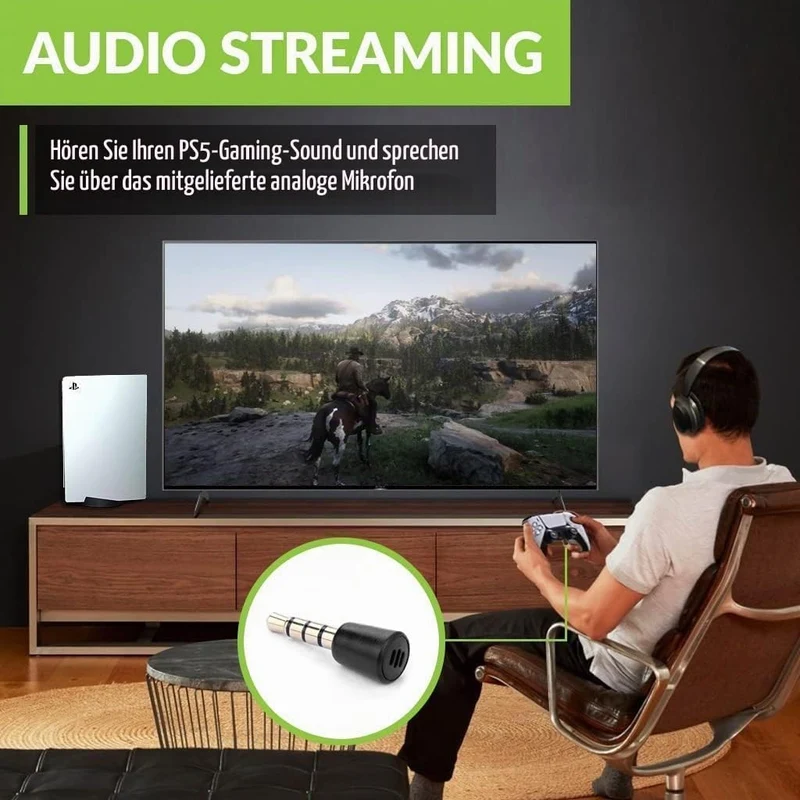 Avantree C81 Bluetooth USB-C kabelloser Audio Adapter Dongle um Kopfhörer und Lautsprecher mit PS4/5