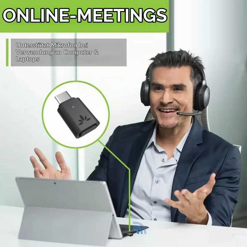 Avantree C81 Bluetooth USB-C kabelloser Audio Adapter Dongle um Kopfhörer und Lautsprecher mit PS4/5