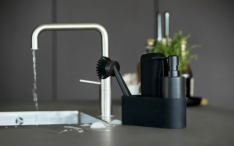 Zone Singles Dishwashing Set 22 x 6,7 x 19 cm 4 DELE Black 22cm Schwarz, 22cm Schwarz
