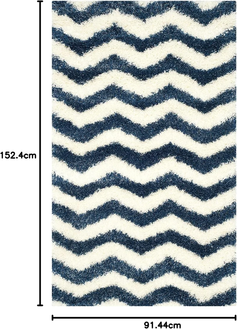 SAFAVIEH Zottelig Teppich für Wohnzimmer, Esszimmer, Schlafzimmer - Montreal Shag Collection, Hoher