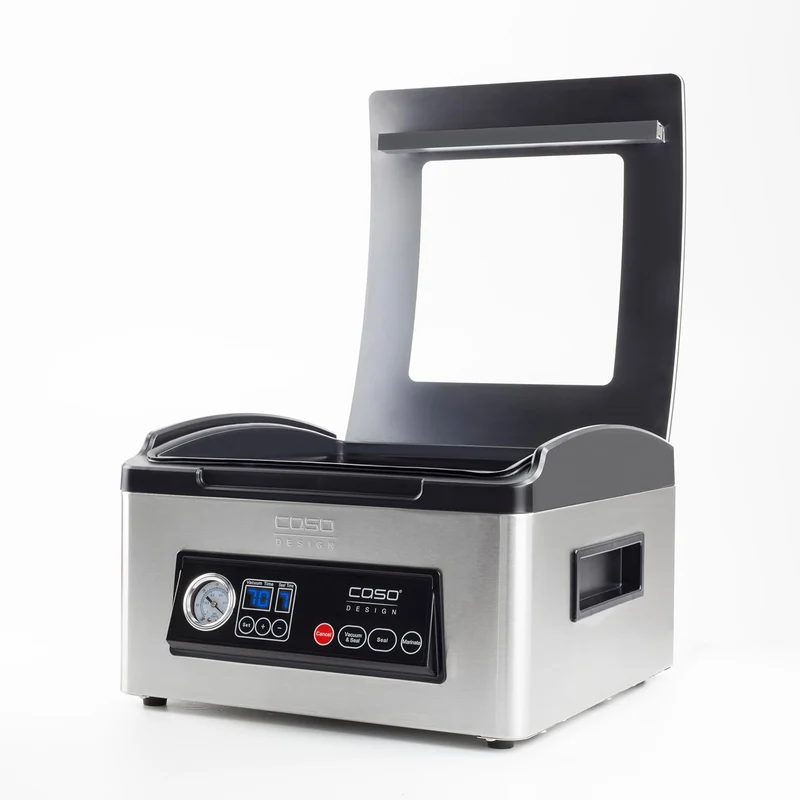 Caso 1418 VacuChef 70 - Kammervakuumierer aus Edelstahl, starke Vakuumpumpe 70 Liter/Minute & Profi-