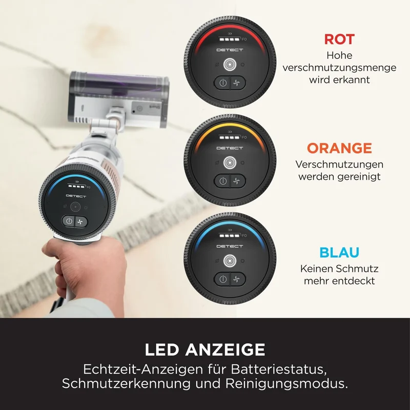 Shark Detect Clean & Empty Akku-Staubsauger, kraftvolle Saugkraft mit DirtDetect-Technologie, selbst