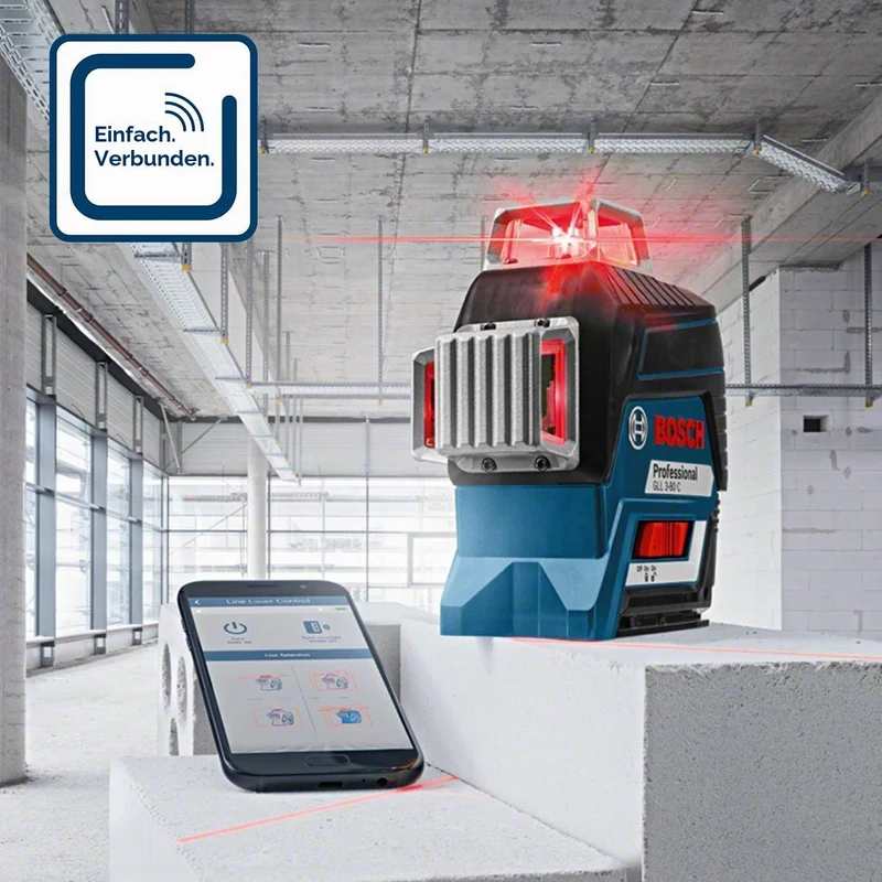 Bosch Professional 12V System Linienlaser GLL 3-80 C (1x Akku 12V, Universalhalterung BM 1, Empfänge