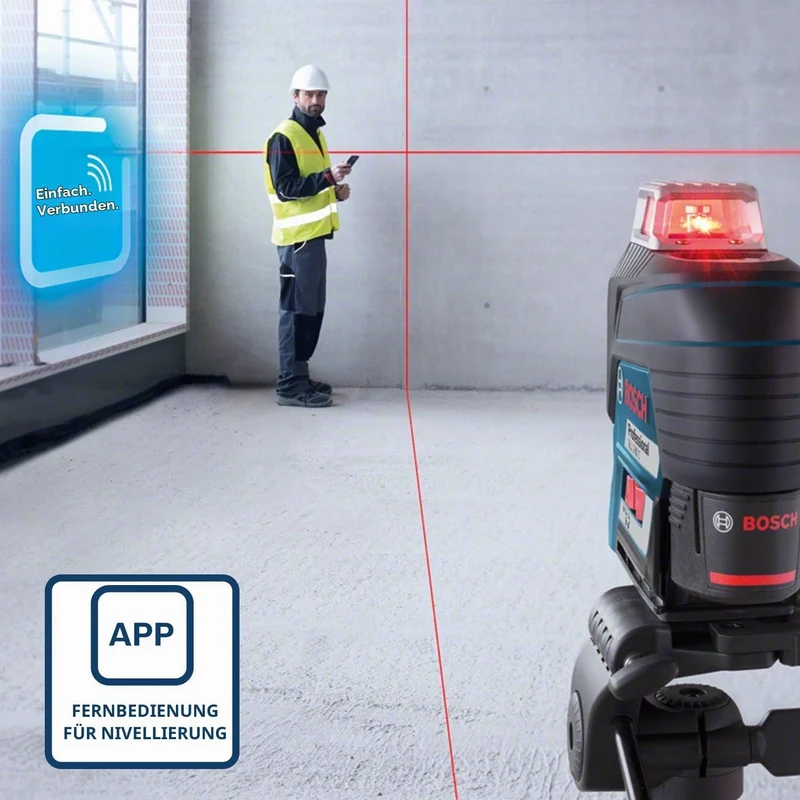 Bosch Professional 12V System Linienlaser GLL 3-80 C (1x Akku 12V, Universalhalterung BM 1, Empfänge