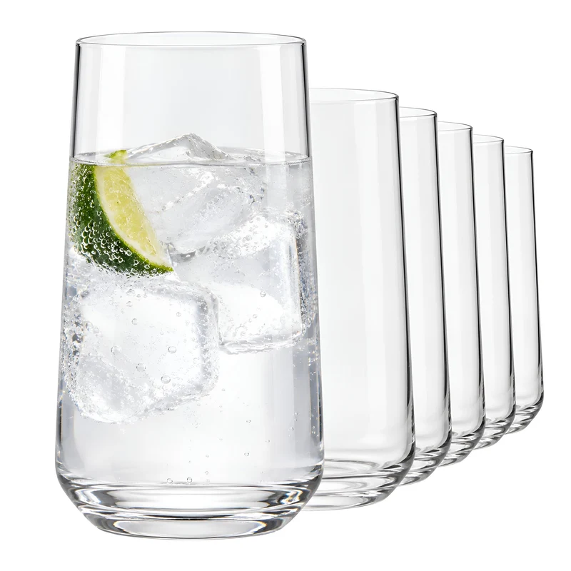 KIAPPO Longdrinkgläser | Set mit 6 Gläsern Avant-Garde Trinkgläser | modernes minimalistisches Desig
