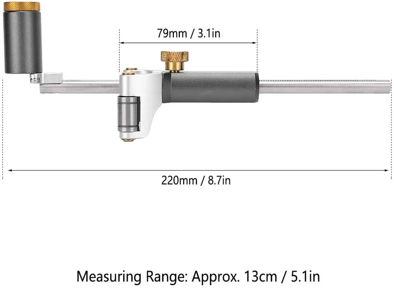 PUSOKEI Linear Arc Scriber Tool, Mehrzweck-DIY-Holzbearbeitung Multifunktionale Zeichnungsmarkierung
