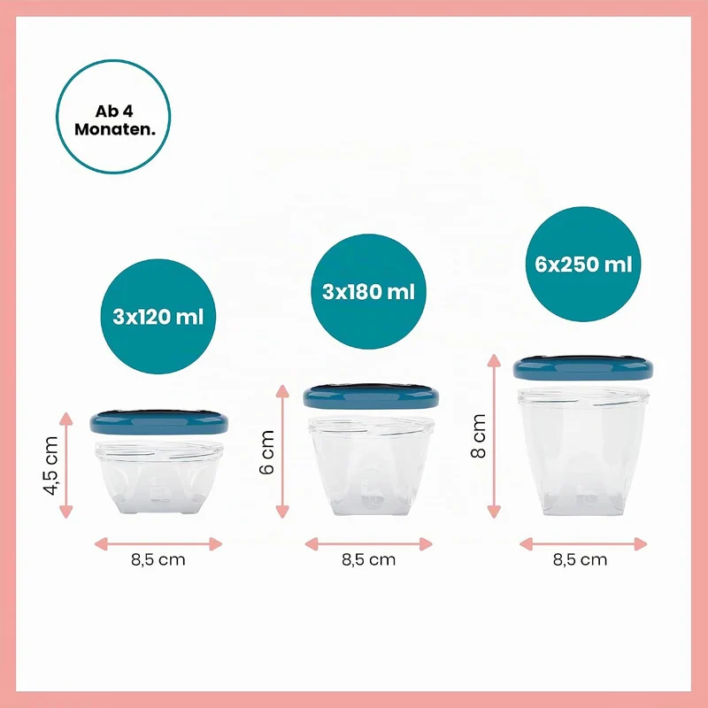 Babymoov Nutribaby Plus industrial grey Babynahrungszubereiter inkl. Babybols Aufbewahrungsbehälter-