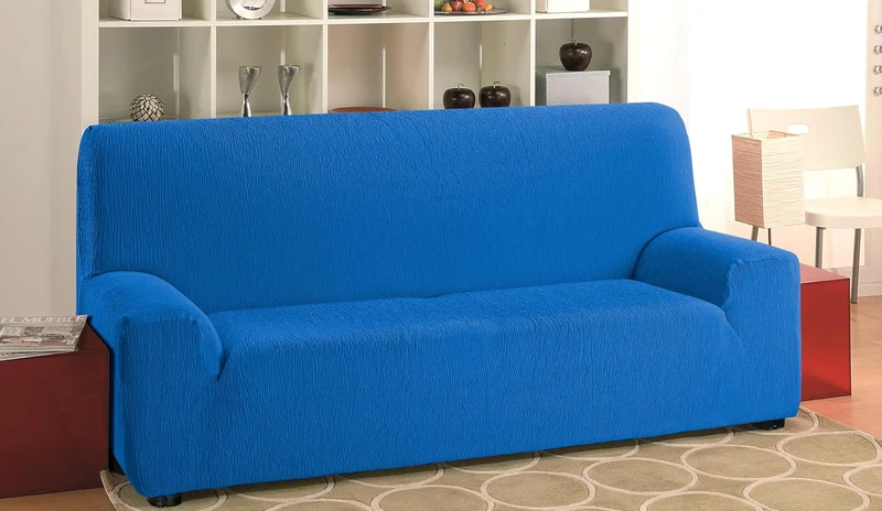 Martina Home Elastischer Sofabezug Modell Emilia 3 Plätze Königsblau (Azul ELÉCTRICO), 3 Plätze Köni