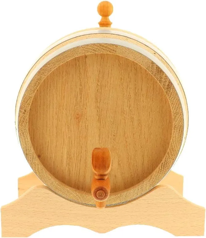 HOFMEISTER® 2 Liter Eichen-Fass, für Wein, Whisky & Schnaps, traditionelle EU Handarbeit, inkl. Anle