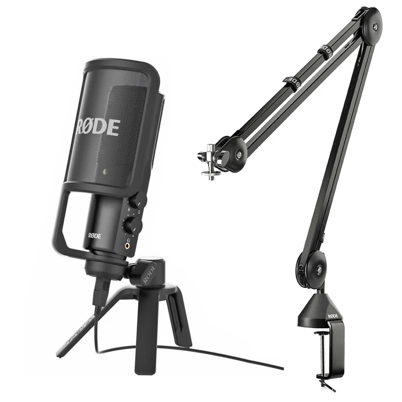 Rode Microphones NT-USB USB-Mikrofonset in Studio-Qualität, mit Profi-Studio-Mikrofonarm Rode PSA-1