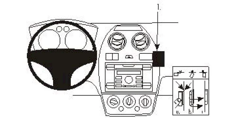 Brodit 853730 ProClip Halterung, schwarz