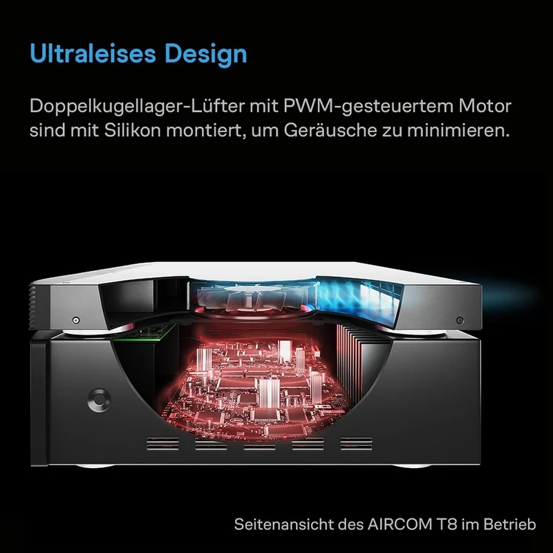 AC Infinity AIRCOM T10, leises Lüftersystem 17" (43 cm) für Receiver, Verstärker, DVR, AV-Cabinet-Ko