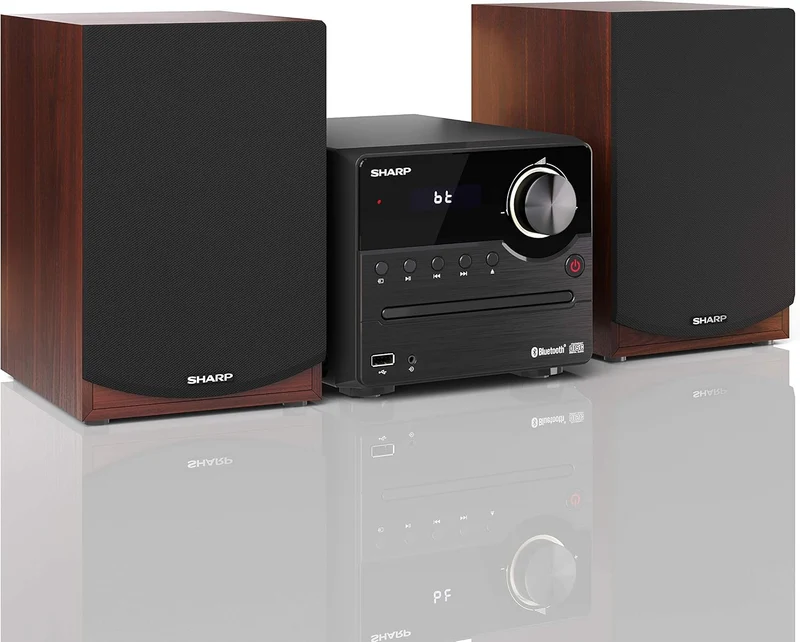 SHARP XLB512BR Mirco-Soundsystem 45W (UKW/FM-Radio, Bluetooth, USB, CD, MP3), braun Mikrosoundsystem