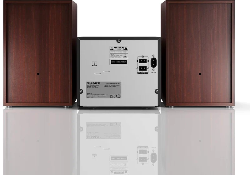 SHARP XLB512BR Mirco-Soundsystem 45W (UKW/FM-Radio, Bluetooth, USB, CD, MP3), braun Mikrosoundsystem