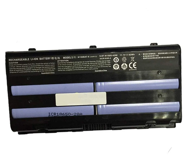 ASKC 11.1V 62Wh N150BAT-6 Laptop Akku für Clevo N150 MVGOS F5 F5-150a Z6 Series 6-87-N150S-4292 6-87