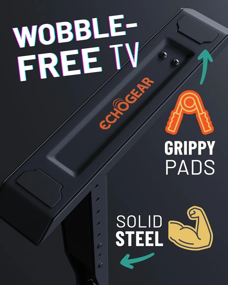 Echogear Universal Grosser TV-Ständer - Höhenverstellbarer Sockel für Fernseher bis zu 77 "- Wackelf