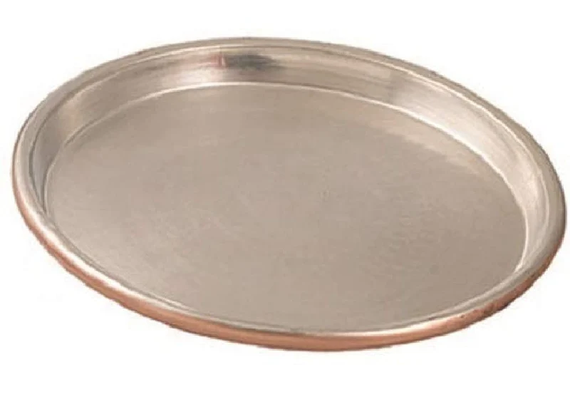 Vigor Blinky 94080-36 flache runde Pfanne aus verzinntem Kupfer, Randhöhe 3 cm, Durchmesser 36 cm