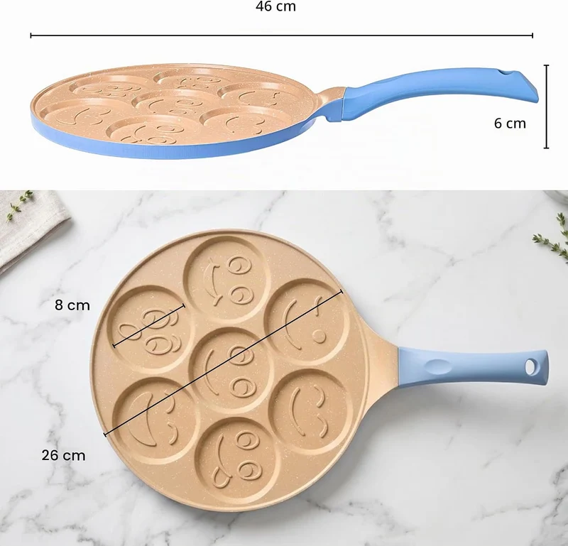 Erreke Pancake Pfanne, Geeignet für Induktion, Antihaft Bratpfanne für Pancakes, Pfannkuchenpfanne,