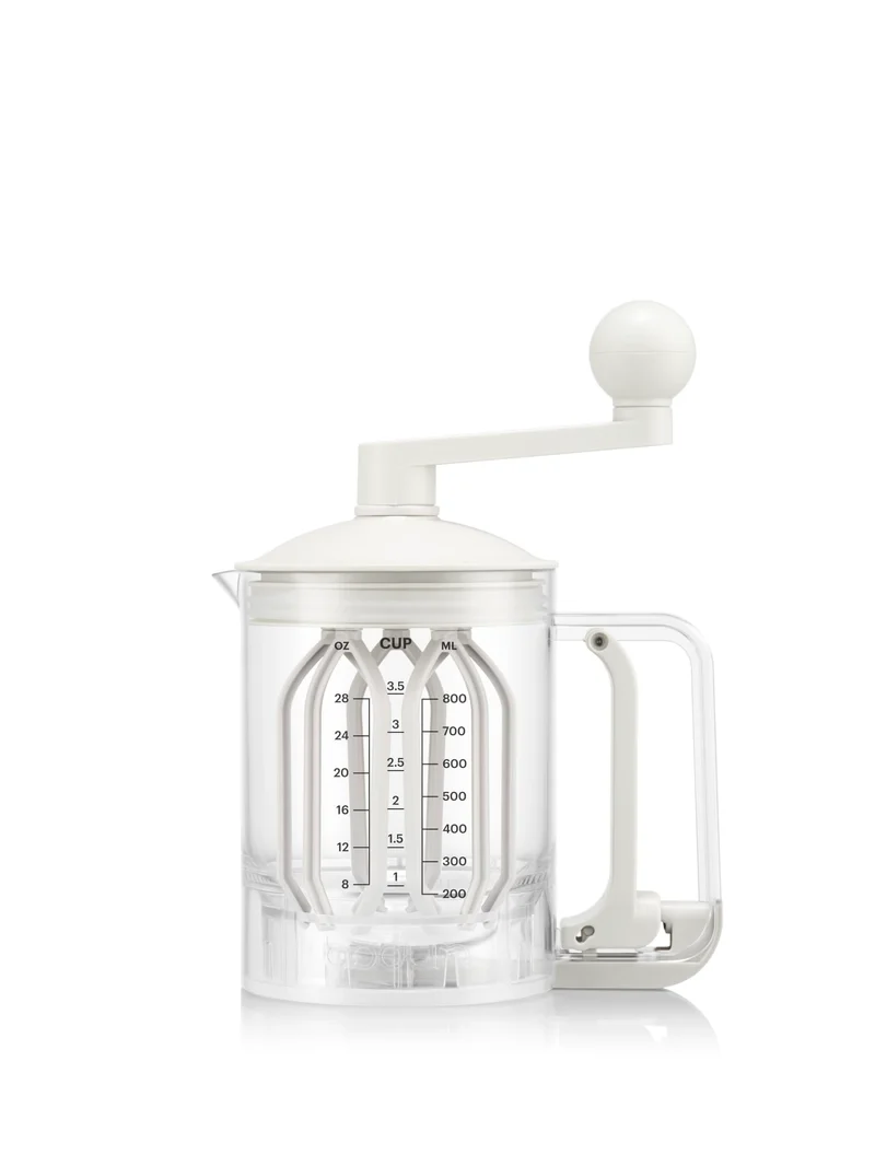 Bodum Pancake Teigmixer & Spender BISTRO Weiss – Integrierte Messfunktion – Einfaches Ausgiessen, Ro
