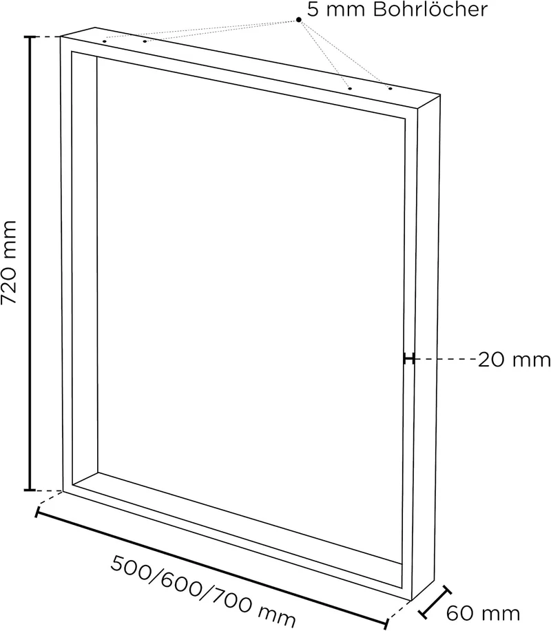 sossai® Stahl Tischkufen (pulverbeschichtet) TKK1 | Farbe: Schwarz | 2 Stück | Breite 70 cm x Höhe 7