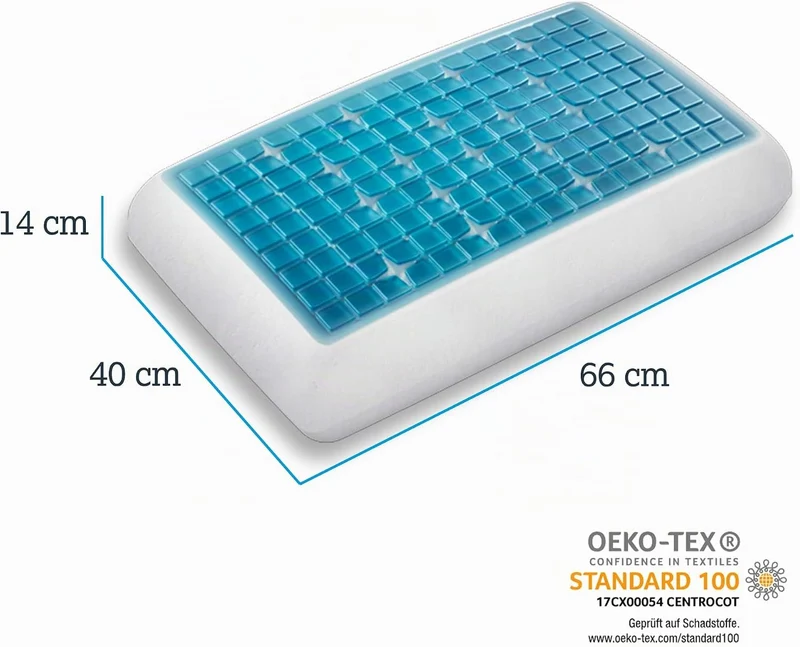 Technogel® Deluxe Orthopädisches Nackenstütz-Kopfkissen – Patentiert, Schadstofffrei & Zertifiziert