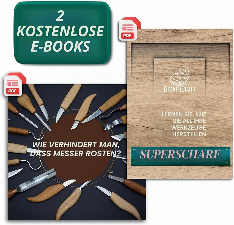 BeaverCraft Holzschnitzset S16 - Schnitzwerkzeugset - Schnitzmesserset für Anfänger - Holzschnitzmes