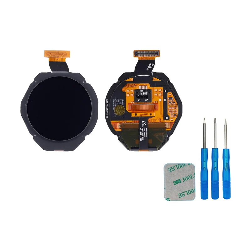 swark LCD Display Kompatibel mit Samsung Galaxy Watch 42 mm SM-R810 (Schwarz) LCD Screen Digitizer A