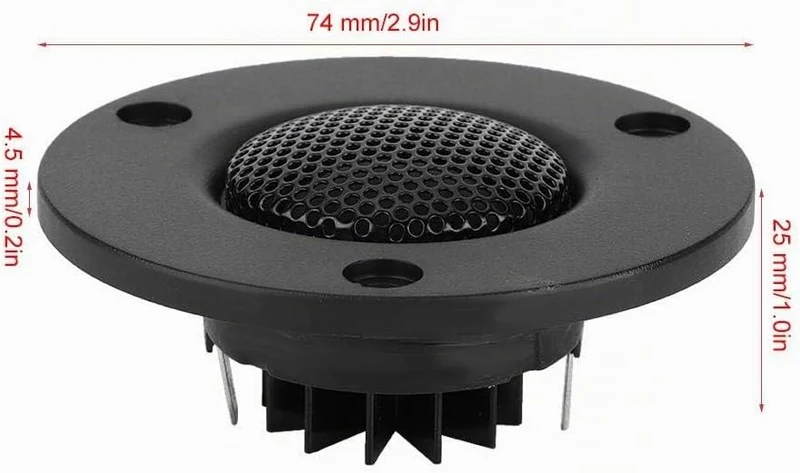 Suuonee Hochtonlautsprecher, 2 STK. 25-Kern-Hochtonlautsprecher B7 aus Reiner Seide mit Magnet-Dome-