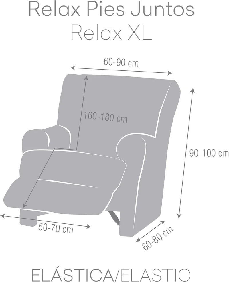 Eysa Elastischer Bezug für Relaxfüsse, textur, Granatrot (Farbe 08), 60-75cm, Granatrot (Farbe 08)