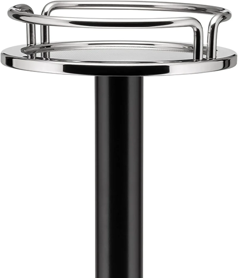 Alessi Weinkühlerständer aus Edelstahl mit Stange, lackiert, dunkelbraun,23 x 30.5 x 4.5 cm