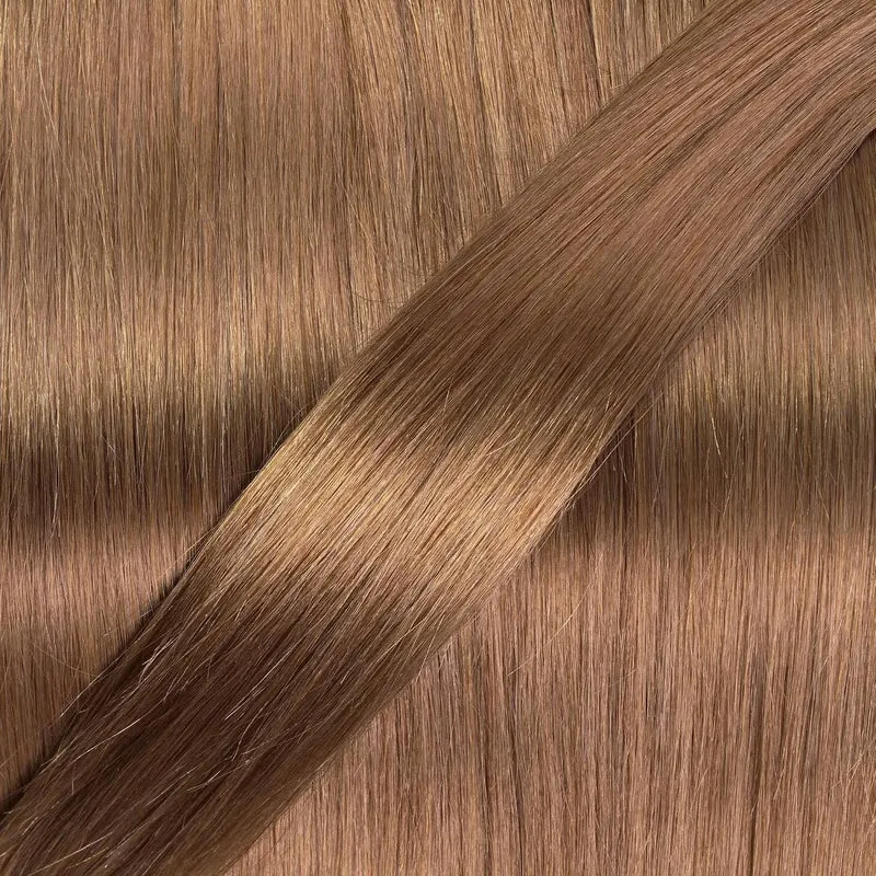 hair2heart Premium Tape Extensions Echthaar glatt - 10 Tapes 2.5g 50cm 8/1 hellblond asch 50cm 10 St