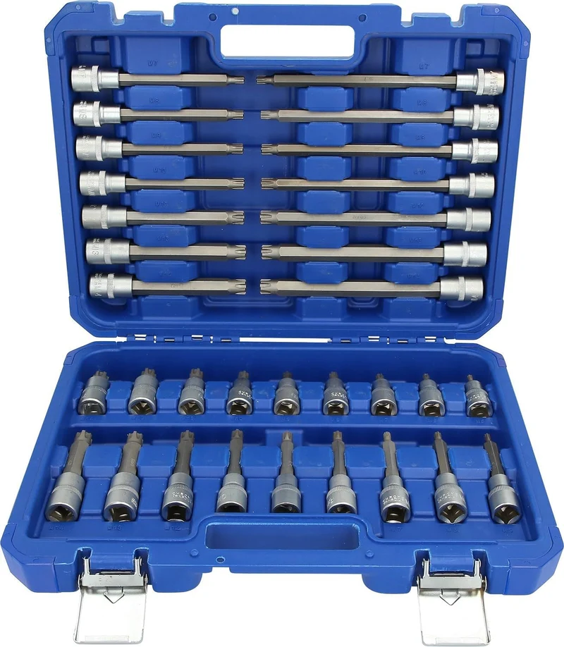 BRILLIANT TOOLS BT022032 1/2" Bit-Stecknuss-Satz, 32-tlg, RIBE Profil [Powered by KS TOOLS] 32-tlg.