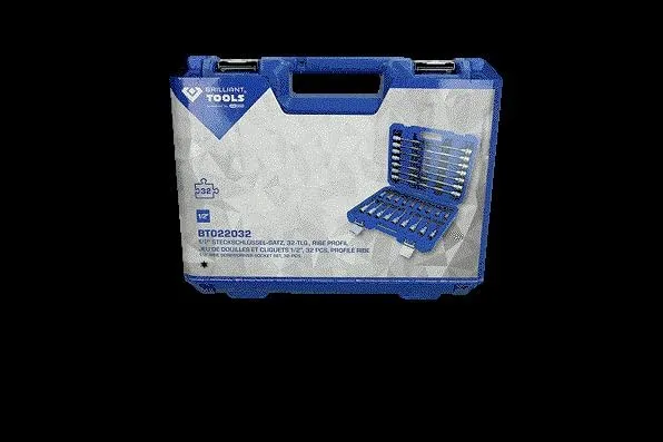 BRILLIANT TOOLS BT022032 1/2" Bit-Stecknuss-Satz, 32-tlg, RIBE Profil [Powered by KS TOOLS] 32-tlg.