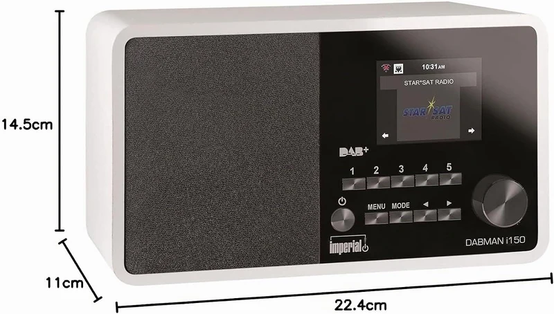 Imperial DABMAN i150 Internetradio/Digitalradio (Internet, DAB+ / DAB, UKW, USB, WLAN, 2,8"" Farbdis