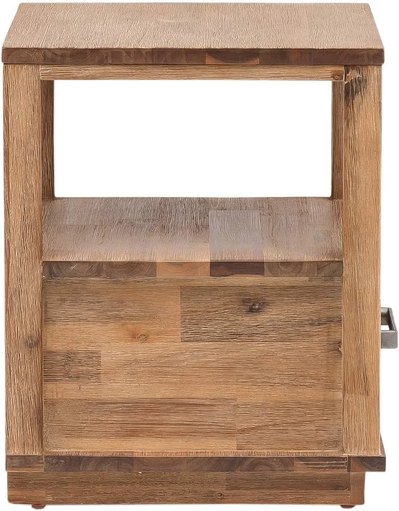 Woodkings® Nachttisch Woodville Holz rustikal Schlafzimmer Beistelltisch Nachtkommode Nako Design Ma